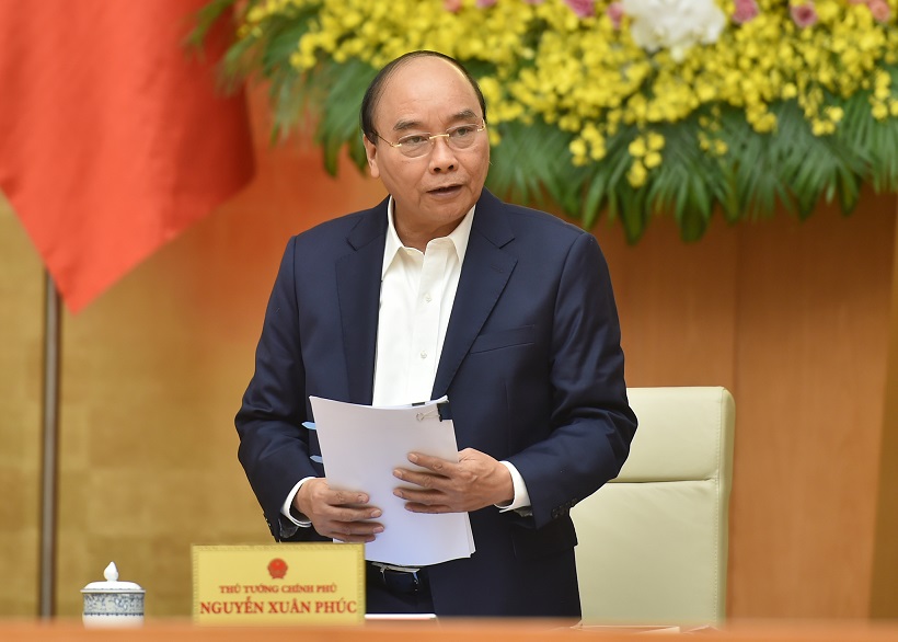 Thủ tướng Nguyễn Xuân Phúc chủ trì phiên họp Chính phủ thường kỳ tháng 12/2020. Ảnh: VGP/Quang Hiếu