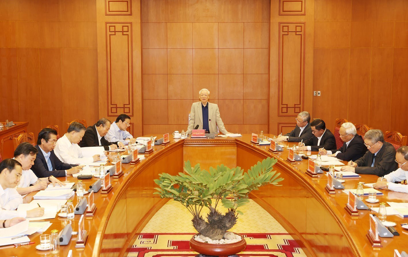 Tổng Bí thư, Chủ tịch nước Nguyễn Phú Trọng chủ trì cuộc họp Thường trực Ban Chỉ đạo Trung ương về phòng, chống tham nhũng ngày 25/11/2020.