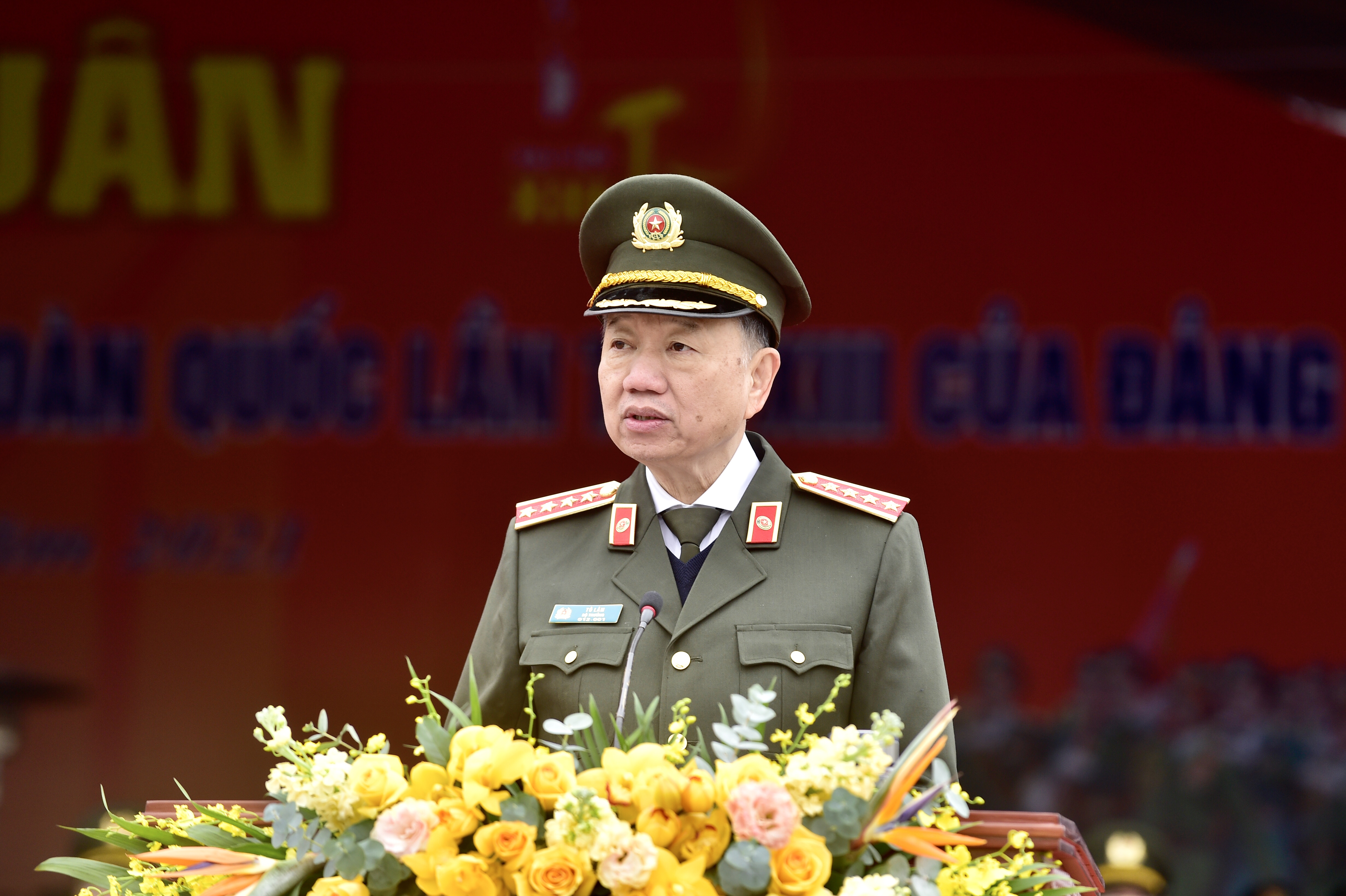 Đại tướng Tô Lâm phát biểu tại buổi lễ. Ảnh VGP/Nhật Bắc
