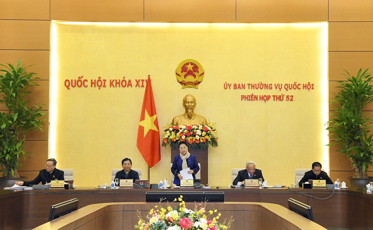 Chủ tịch Quốc hội Nguyễn Thị Kim Ngân phát biểu khai mạc Phiên họp thứ 52 của Ủy ban Thường vụ Quốc hội