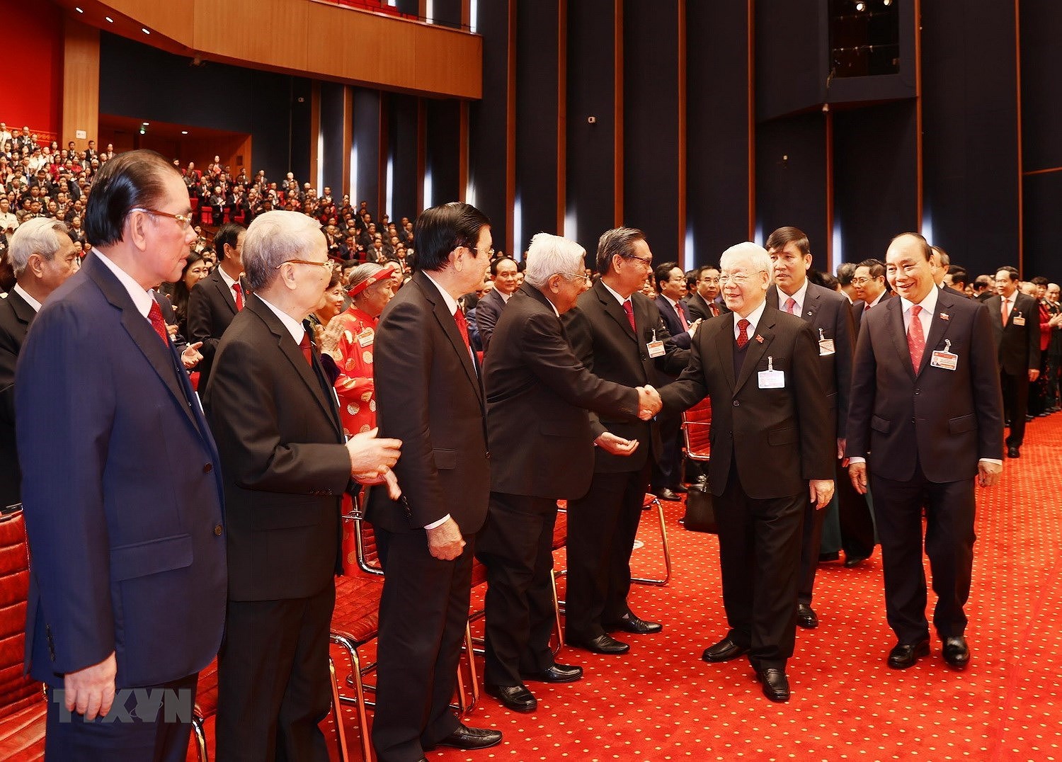 Tổng Bí thư, Chủ tịch nước Nguyễn Phú Trọng cùng đại biểu dự Lễ khai mạc Đại hội XIII