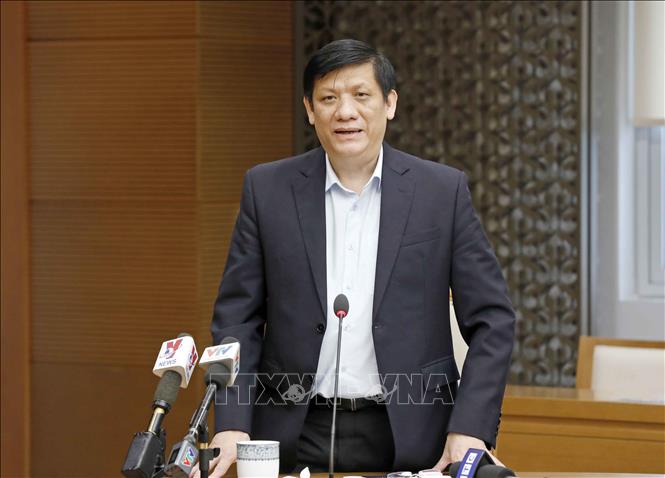 Bộ trưởng Bộ Ỵ tế Nguyễn Thanh Long phát biểu. Ảnh: Doãn Tấn/TTXVN