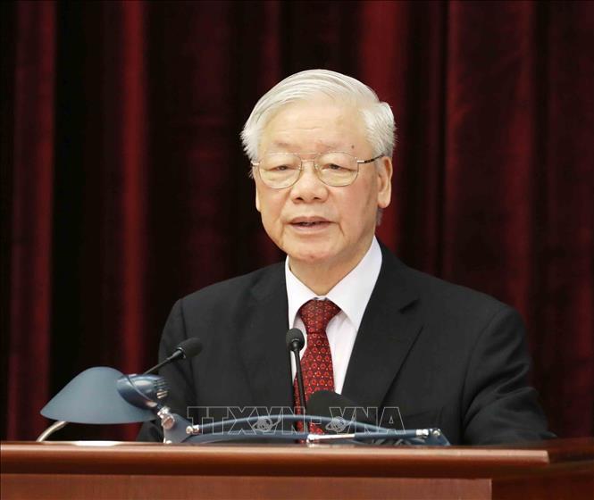 Tổng Bí thư, Chủ tịch nước Nguyễn Phú Trọng phát biểu bế mạc. Ảnh: Phương Hoa/TTXVN