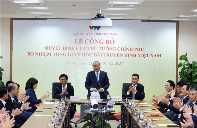 Thủ tướng Nguyễn Xuân Phúc phát biểu tại buổi công bố quyết định. 