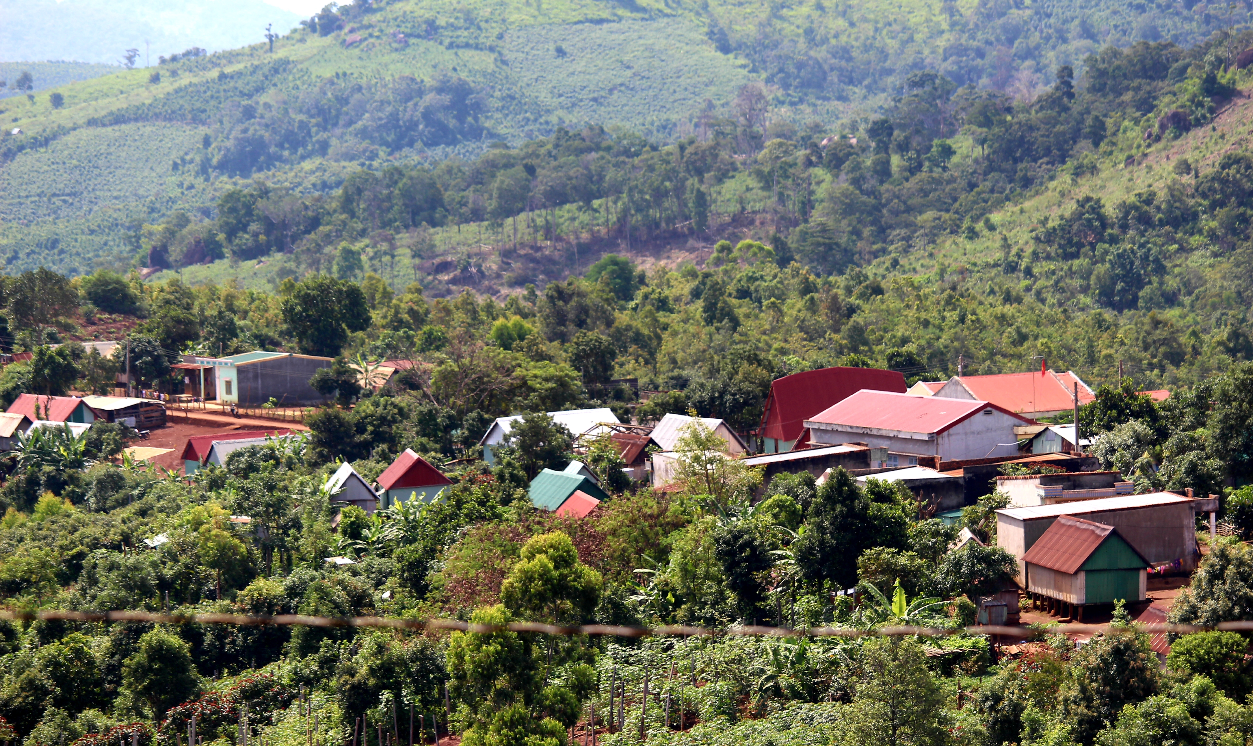 Một góc làng Pờ Yầu hôm nay.