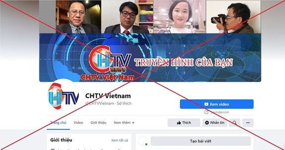 "Kênh truyền hình CHTV" thực chất chỉ là một trang cá nhân tự lập trên Facebook