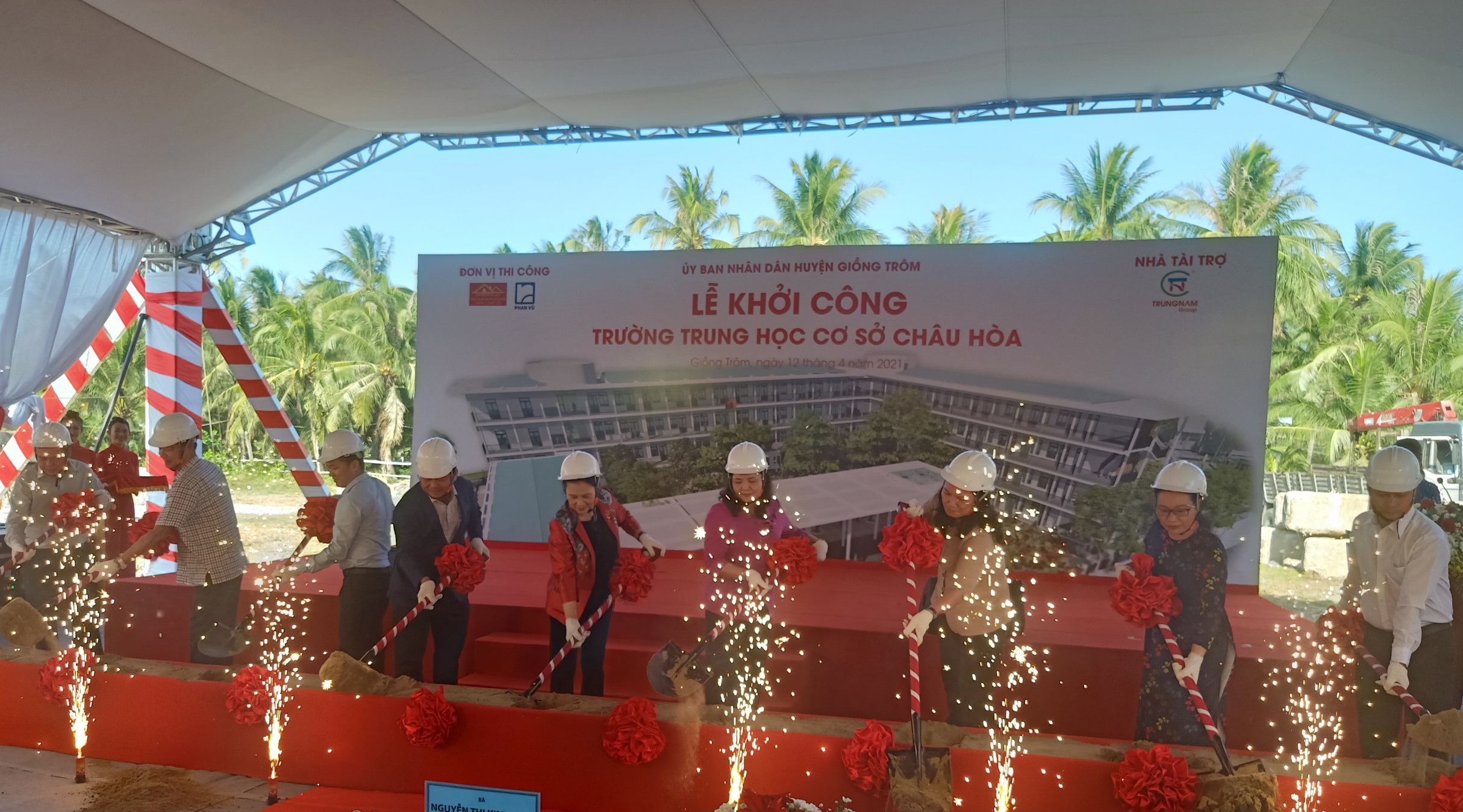 Lễ khởi công công trình Trường THCS Châu Hòa