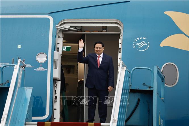 Thủ tướng Phạm Minh Chính sang Indonesia tham dự Hội nghị các Nhà lãnh đạo ASEAN. Ảnh: Dương Giang/TTXVN