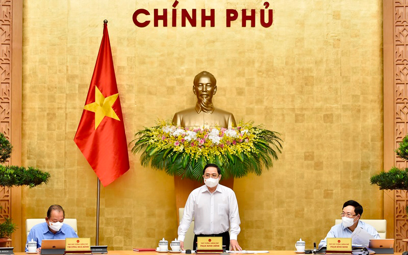 Thủ tướng Phạm Minh Chính phát biểu khai mạc phiên họp Chính phủ thường kỳ tháng 4/2021