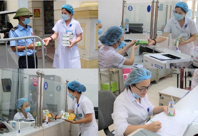 Các sản phẩm Vinamilk đã kịp thời “tiếp sức” cho các cán bộ y tế tại Bệnh viện Đa khoa Hà Đông