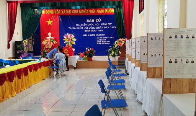 Các khu vực bỏ phiếu đều được chuẩn bị sẵn sàng các điều kiện tốt nhất đảm bảo cho cuộc bầu cử tại huyện Thạch Thất