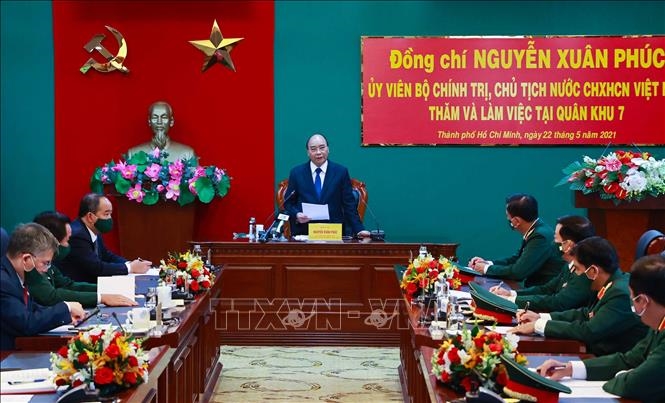 Chủ tịch nước Nguyễn Xuân Phúc phát biểu. Ảnh: Thống Nhất/TTXVN