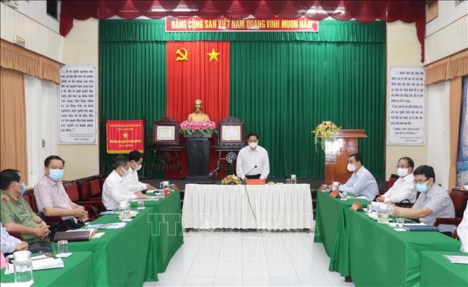 Thủ tướng Phạm Minh Chính phát biểu tại buổi làm việc về công tác phòng, chống dịch COVID-19 trên địa bàn thành phố Cần Thơ. 