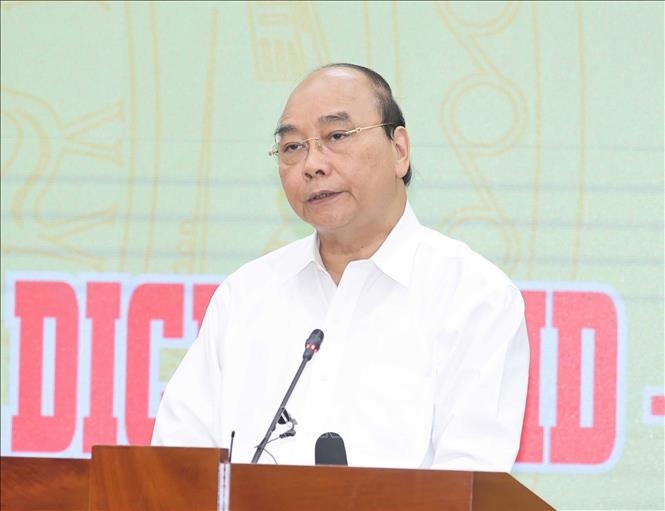 Chủ tịch nước Nguyễn Xuân Phúc phát biểu tại Lễ phát động. 