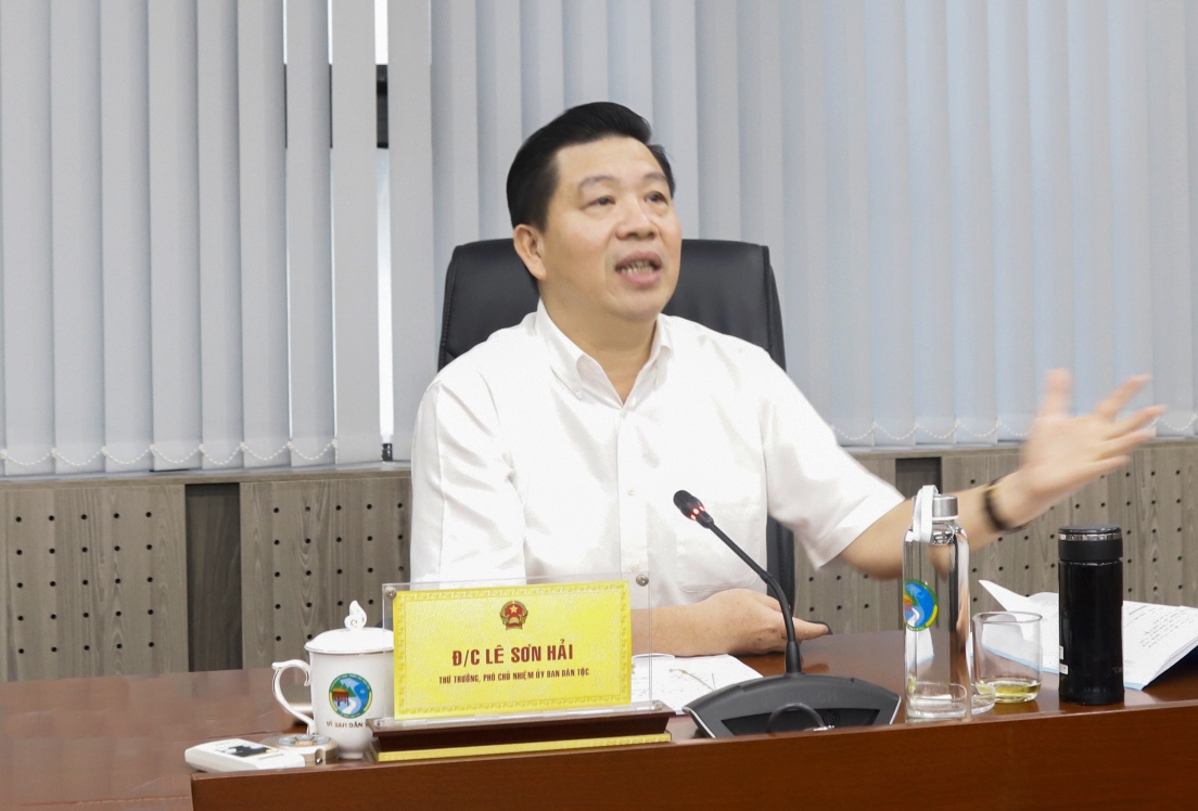 Thứ trưởng Phó Chủ nhiệm Lê Sơn Hải phát chủ trì buổi họp