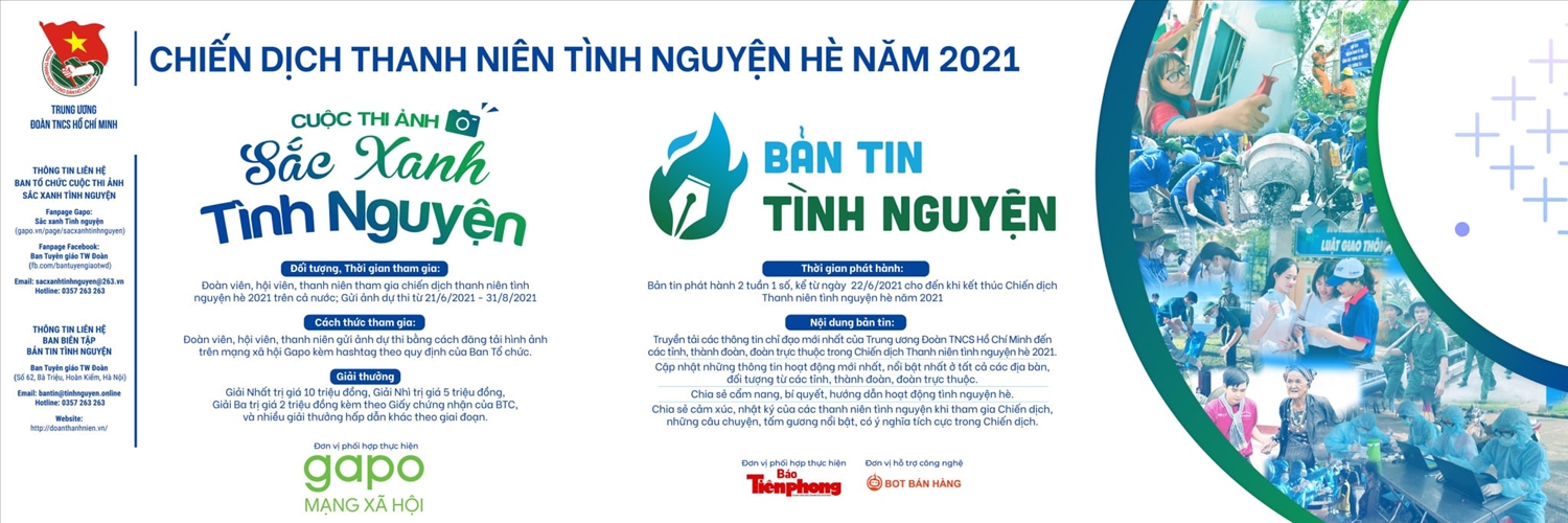Trung ương Đoàn TNCS Hồ Chí Minh ra mắt “Bản tin tình nguyện” và phát động về cuộc thi ảnh “Sắc xanh tình nguyện” 