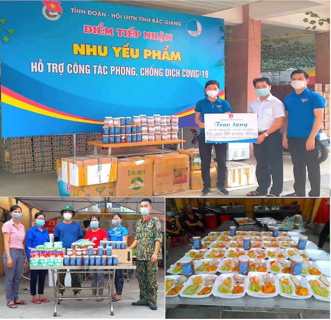 640 hũ thực phẩm khô do thanh niên Bình Phước tự chế biến vừa được chuyển đến Tỉnh Đoàn Bắc Giang và đưa về các khu cách ly trên toàn tỉnh để bổ sung vào thực đơn mùa dịch.