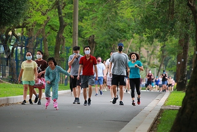 Từ 0h ngày 26-6, người dân ở Hà Nội được hoạt động thể dục thể thao ở công viên, khu tượng đài công cộng... Ảnh minh họa