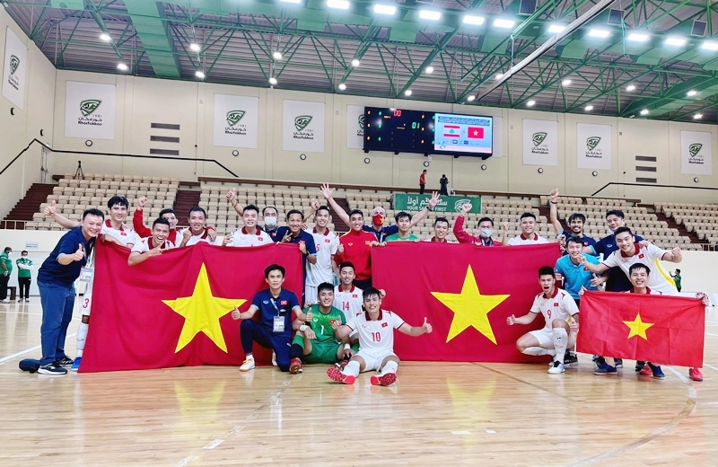 Đội tuyển Futsal Việt Nam đã có lần thứ 2 trong lịch sử góp mặt tại giải vô địch bóng đá trong nhà lớn nhất hành tinh. Ảnh: VFF