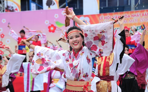 Lễ hội giao lưu văn hóa Nhật Bản nhân Kỷ niệm 45 năm Thiết lập quan hệ ngoại giao Việt Nam - Nhật Bản. Ảnh minh họa