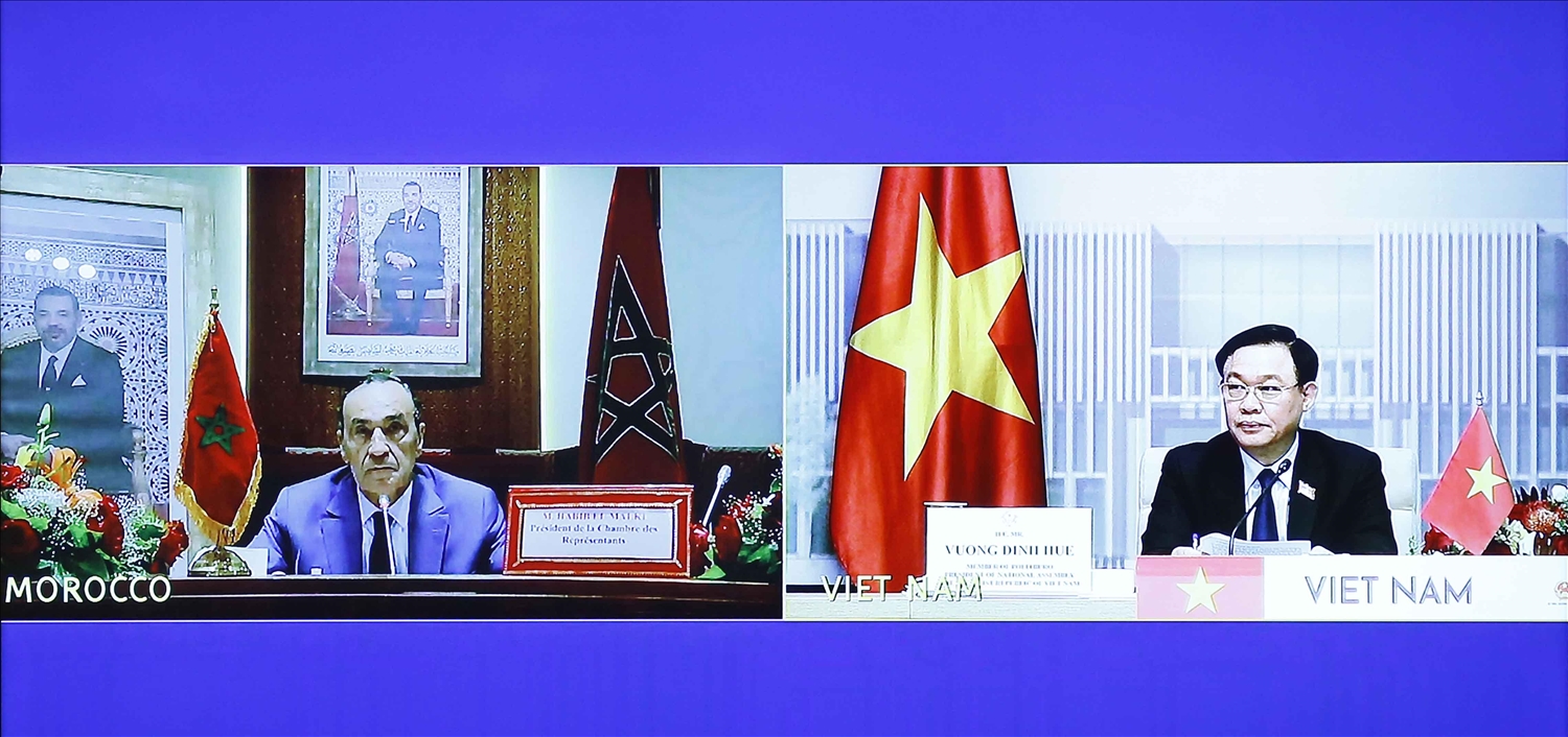 Chủ tịch Hạ viện Morocco khẳng định, Morocco sẵn sàng là cửa ngõ, cánh tay nối dài của Việt Nam với lục địa châu Phi. Ảnh: VGP/Thành Chung