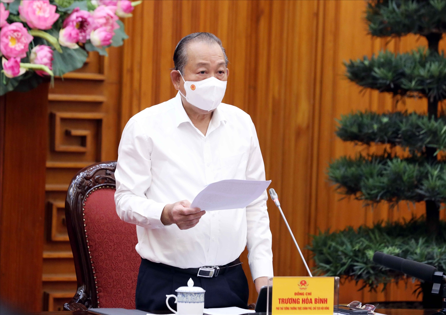 Phó Thủ tướng Thường trực phát biểu chỉ đạo tại cuộc họp Hội đồng Tư vấn đặc xá. Ảnh: VGP/Lê Sơn