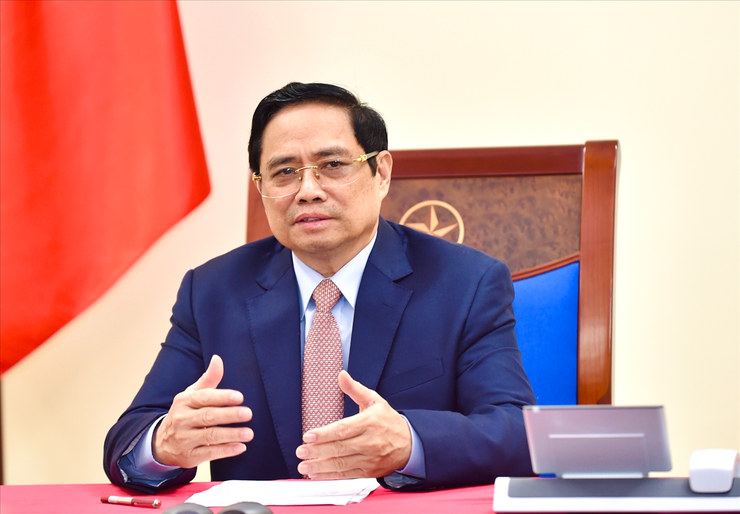 Thủ tướng Chính phủ Phạm Minh Chính nhấn mạnh Việt Nam và Ấn Độ có những mối liên kết và gắn bó từ lâu đời, được các thế hệ lãnh đạo và nhân dân hai nước dày công vun đắp và đang ngày càng phát triển tốt đẹp, hiệu quả. Ảnh: VGP/Nhật Bắc