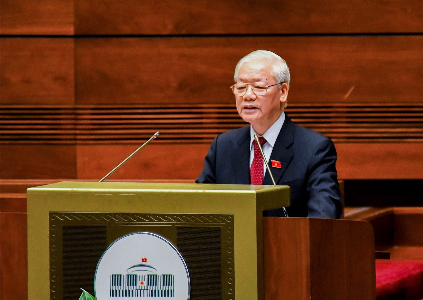 Tổng Bí thư Nguyễn Phú Trọng phát biểu tại phiên khai mạc Kỳ họp thứ Nhất, Quốc hội khóa XV