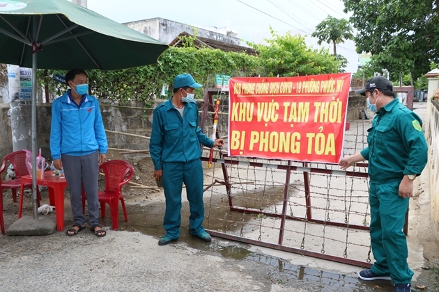 Khu phố 6 phường Phước Mỹ, TP Phan Rang - Tháp Chàm bị phong tỏa khi có ca lây nhiễm Covid-19 trong cộng đồng. Ảnh minh họa
