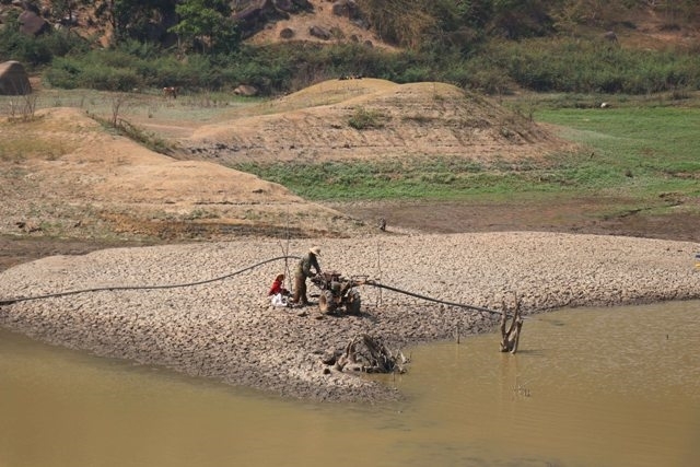 Tây Nguyên có nhiều hồ chứa thường xuyên “trơ đáy” (Trong ảnh: Hồ thủy lợi Ea Juô, huyện Krông Bông, tỉnh Đắk Nông - Ảnh TL) 