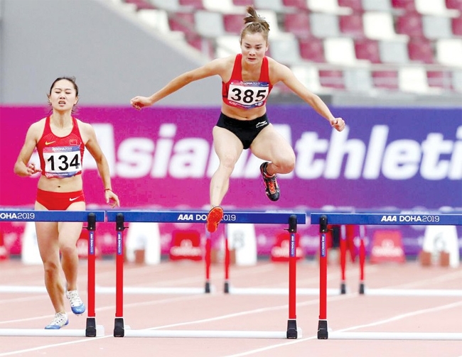 VĐV Quách Thị Lan (VĐV số 385) trở thành VĐV châu Á duy nhất giành suất vào bán kết 400m rào nữ ở Olympic Tokyo 2020