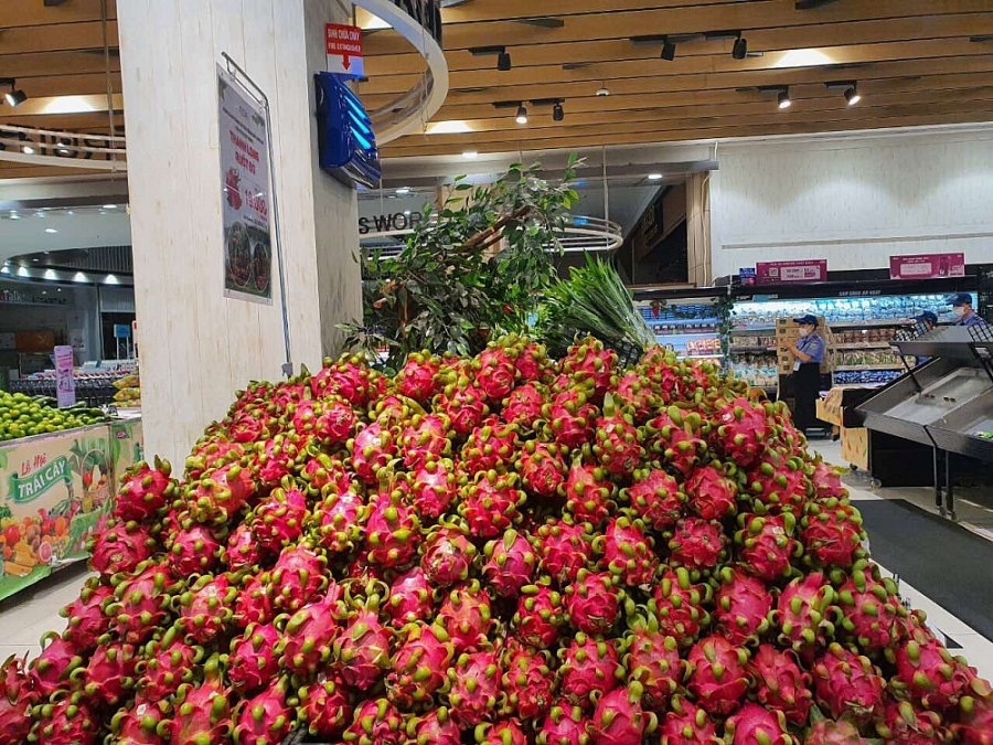 Nhiều nông sản được tiêu thụ qua kênh các siêu thị 