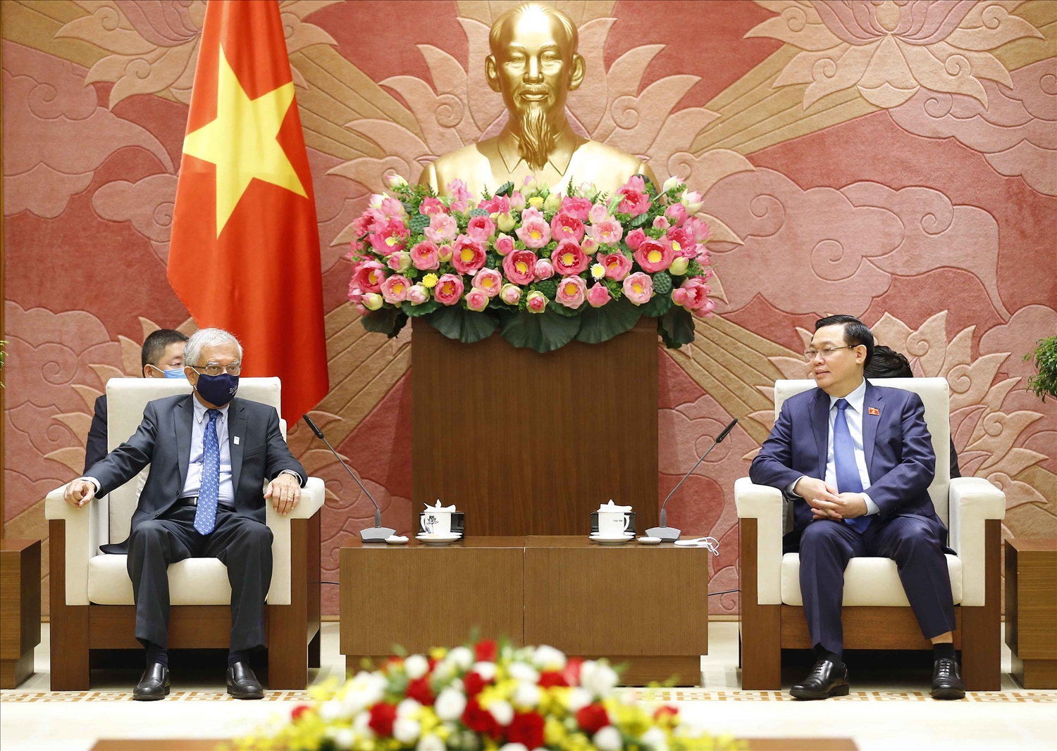 Chủ tịch Quốc hội Vương Đình Huệ cảm ơn LHQ đã có nhiều hoạt động hợp tác hiệu quả, thiết thực hỗ trợ Quốc hội và các cơ quan của Quốc hội Việt Nam. Ảnh: VGP