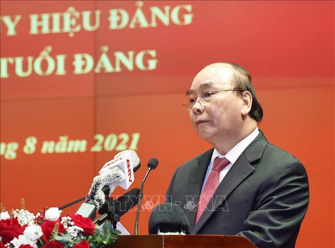 Chủ tịch nước Nguyễn Xuân Phúc phát biểu. Ảnh: TTXVN
