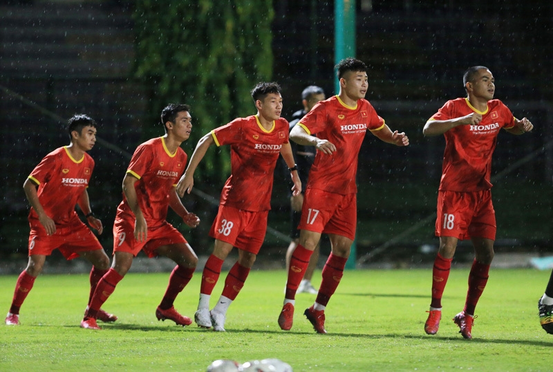 U22 Việt Nam tập luyện chuẩn bị cho vòng loại U23 châu Á 2022. Ảnh minh họa