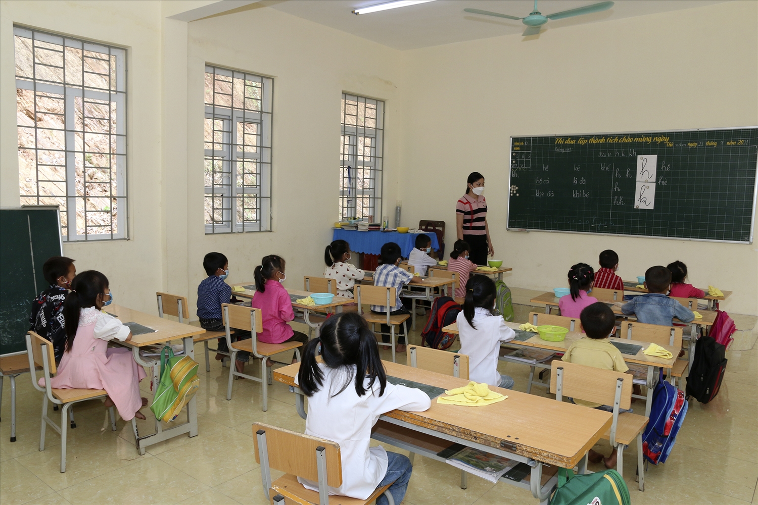 Một lớp học tại Trường Tiểu học Mai Sơn