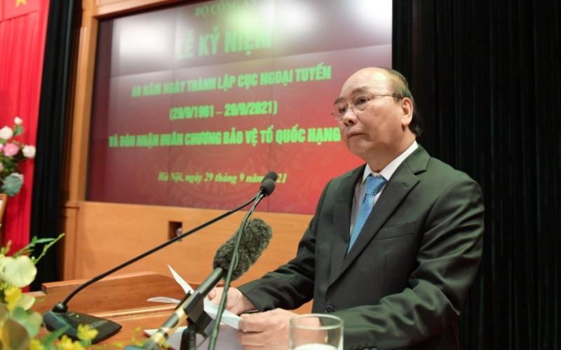 Chủ tịch nước Nguyễn Xuân Phúc phát biểu chỉ đạo tại lễ kỷ niệm.