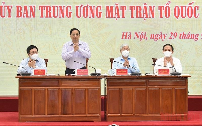 Thủ tướng Phạm Minh Chính đồng chủ trì Hội nghị. (Ảnh: TRẦN HẢI)