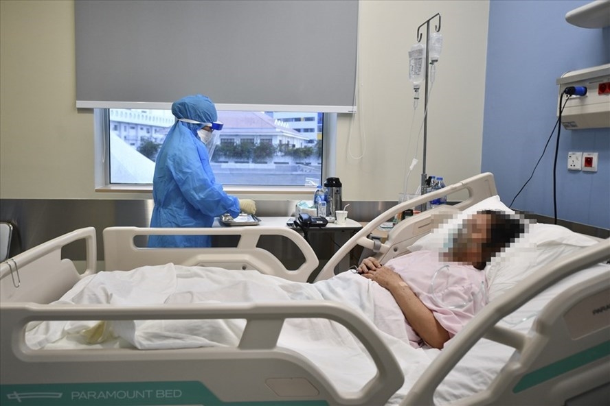 Bệnh nhân đang được điều trị COVID-19 tại bệnh viện tư nhân FV (TPHCM). Ảnh: BVCC.