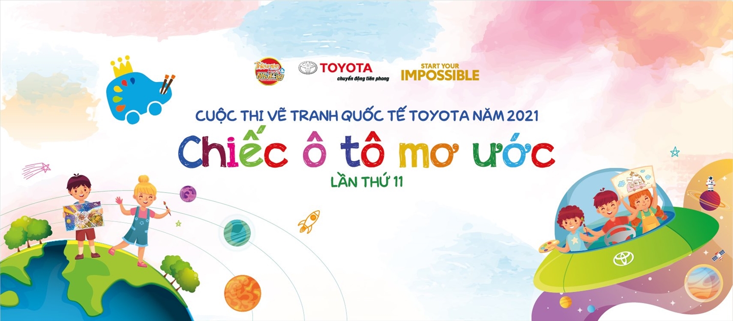 Cuộc thi vẽ tranh quốc tế Toyota năm 2021 với chủ đề. Ảnh: Fb