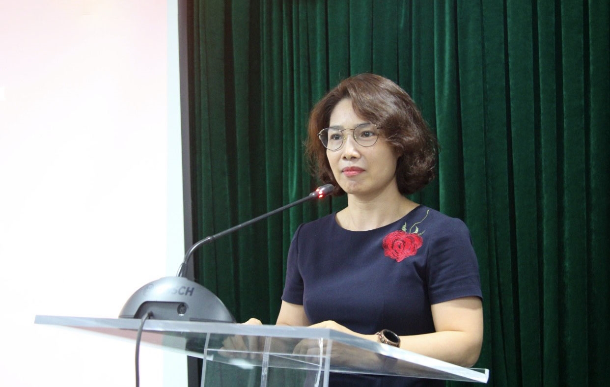 Bà Nguyễn Thu Minh, Phó Bí thư Đảng ủy, Chánh Văn phòng Ban Cán sự Đảng cơ quan UBDT phát biểu chỉ đạo tại Hội nghị
