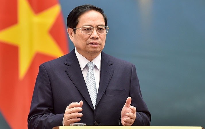 Thủ tướng Phạm Minh Chính phát biểu ghi hình tại Diễn đàn lần thứ IV "Tuần lễ năng lượng Nga". (Nguồn: VGP)