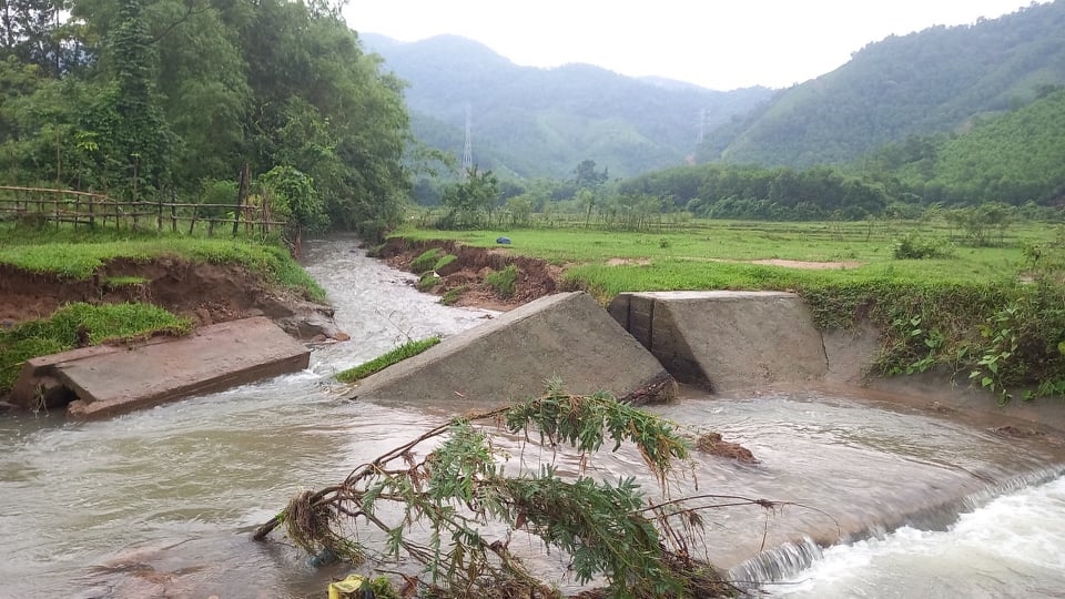 Mưa lũ đã làm cho nhiều công trình thủy lợi ở huyện Đakrông bị hư hỏng nặng