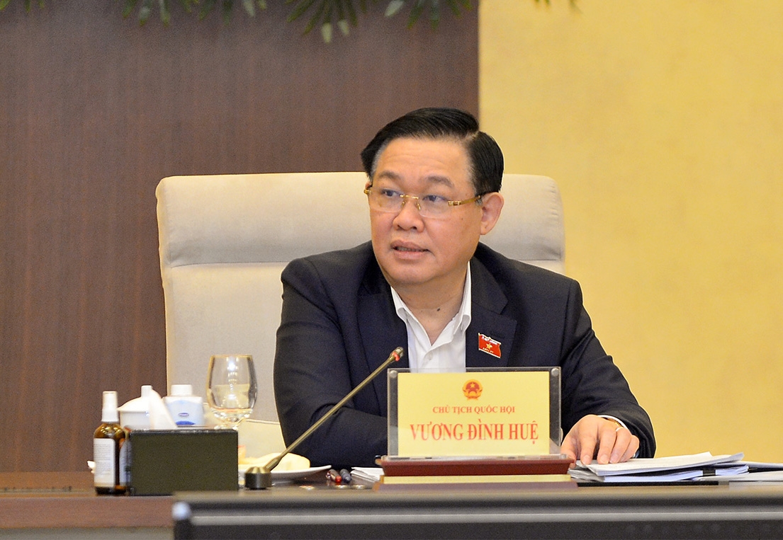 Chủ tịch Quốc hội Vương Đình Huệ yêu cầu chuẩn bị tốt nhất cho kỳ họp thứ 2 của Quốc hội. Ảnh:VGP/Nguyễn Hoàng