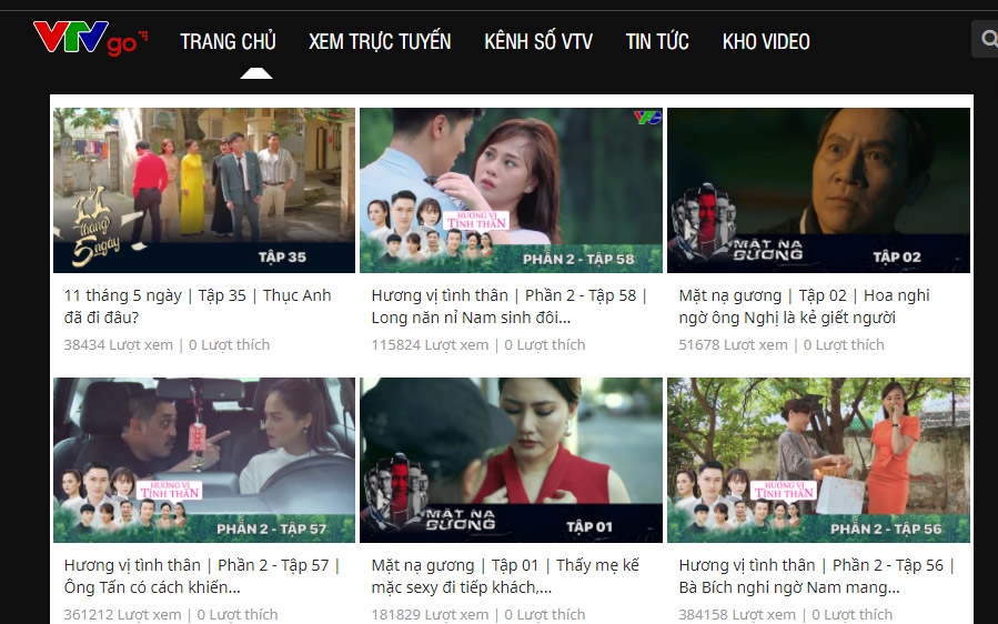 Phát hành phim truyền hình trên trang VTVgo