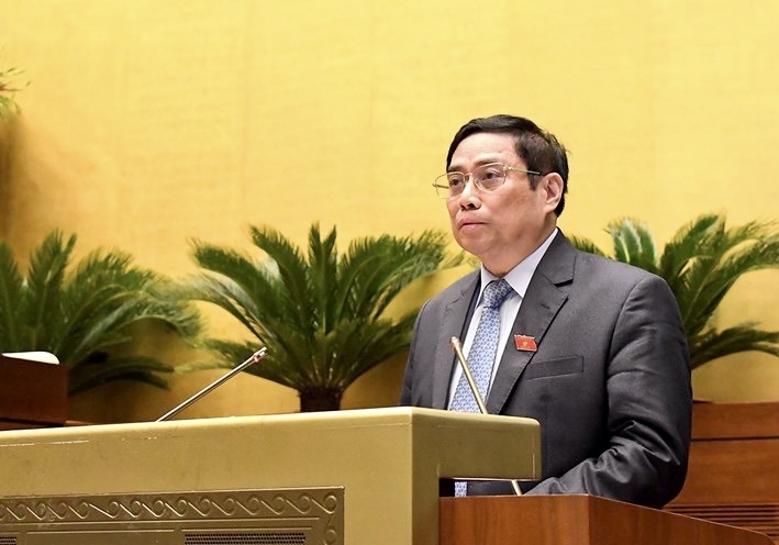 Thủ tướng Chính phủ Phạm Minh Chính Báo cáo kết quả thực hiện kế hoạch phát triển KT - XH năm 2021; dự kiến kế hoạch phát triển KT - XH năm 2022 trước Quốc hội