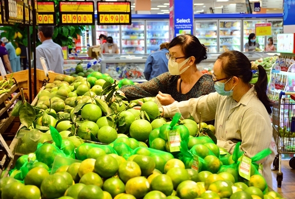Nhiều nông sản các địa phương được kết nối tiêu thụ tại các siêu thị. (Ảnh minh họa)
