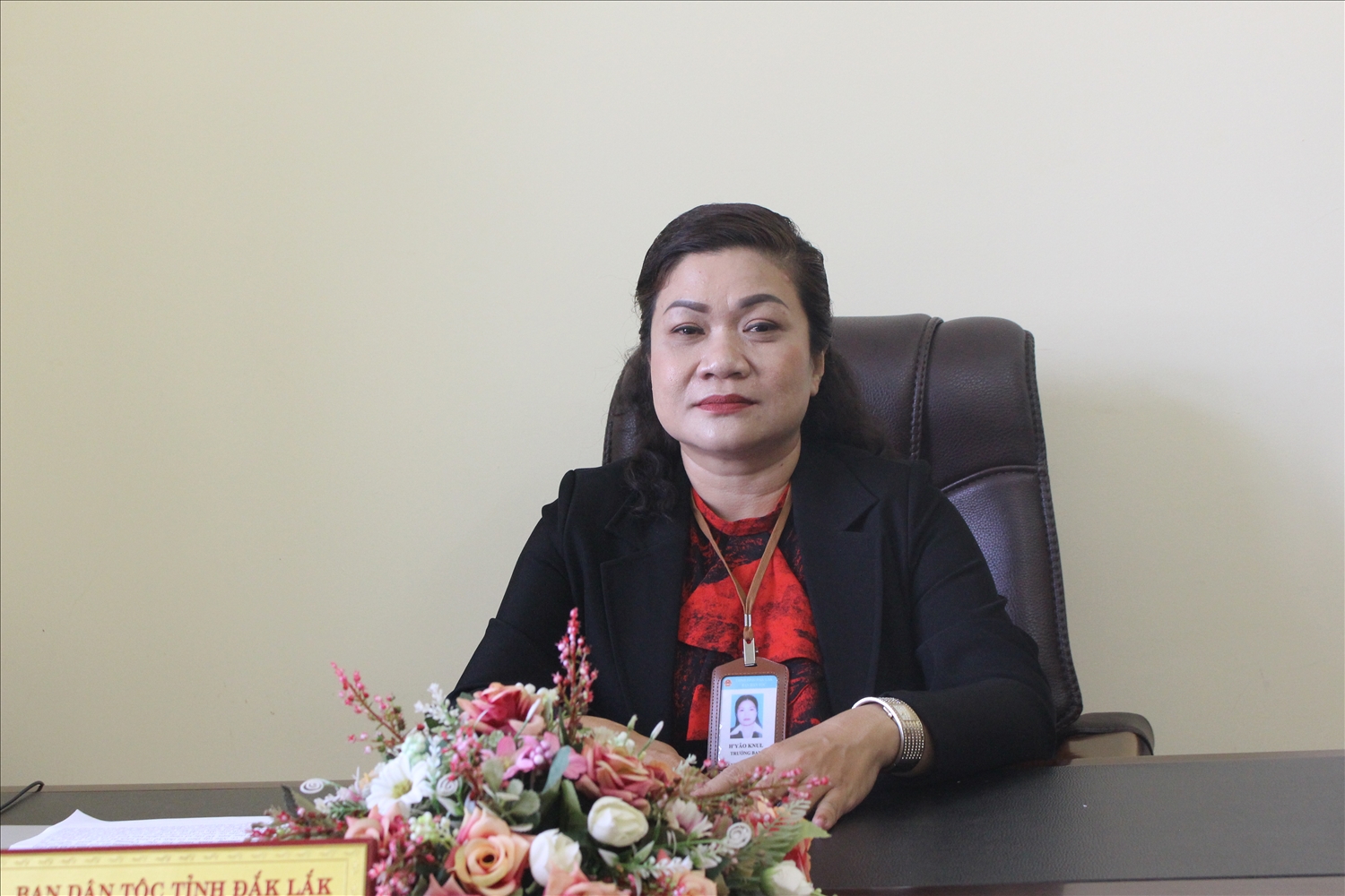 Bà H’Yao Knul, Trưởng Ban Dân tộc tỉnh Đắk Lắk.