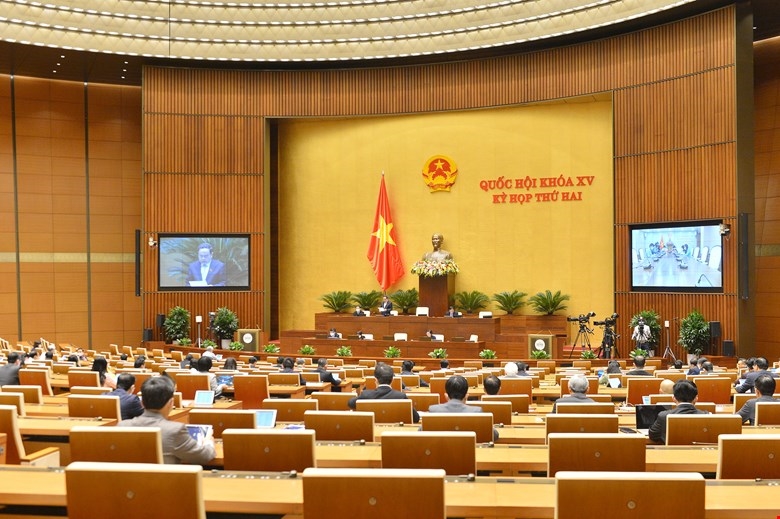 Phó Chủ tịch Thường trực Quốc hội Trần Thanh Mẫn điều hành phiên họp trực tuyến thảo luận Dự thảo Luật TĐKT (sửa đổi