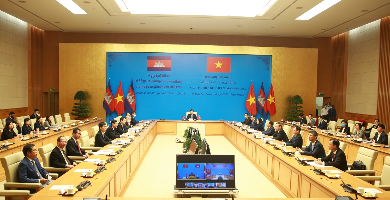  Hội nghị Hợp tác và phát triển các tỉnh biên giới Việt Nam-Campuchia lần thứ 12 dự kiến sẽ được tổ chức tại Việt Nam trong năm 2022. Ảnh: VGP/Hải Minh